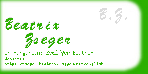 beatrix zseger business card